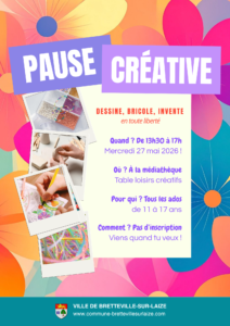Pause créative des ados à Bretteville-sur-Laize le mercredi 27 mai 2026