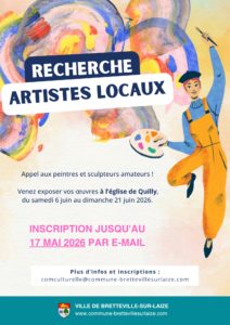 Avis aux artistes amateurs : venez exposer vos œuvres à l’église de Quilly