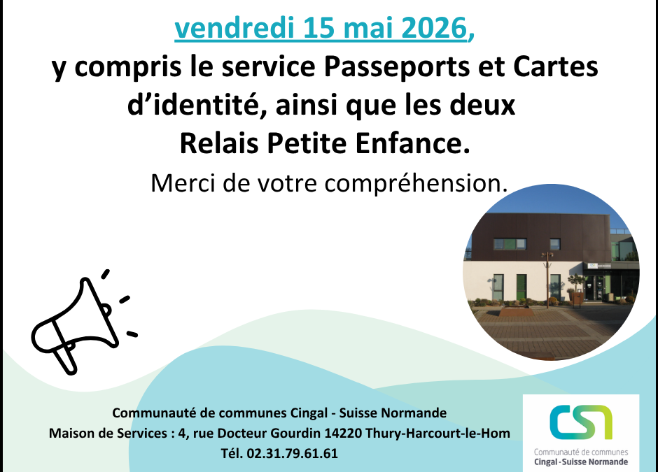 Fermeture exceptionnelle de la Maison de Services au Public