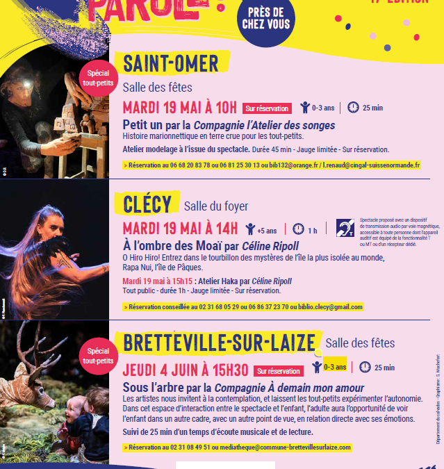 Festival Ma Parole ! Des spectacles jeune public dans le réseau des bibliothèques