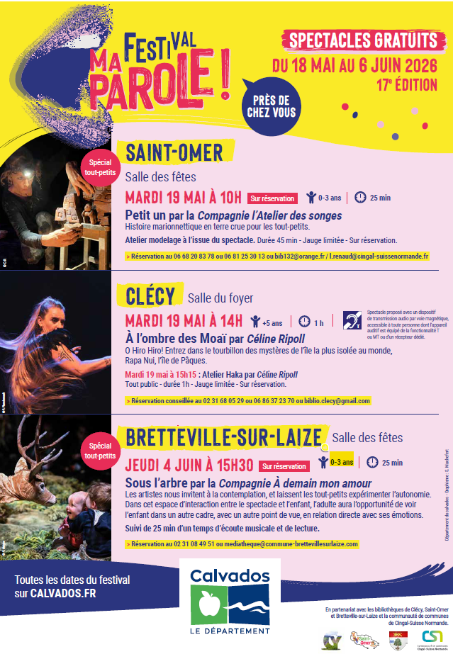 Festival Ma Parole ! Des spectacles jeune public dans le réseau des bibliothèques