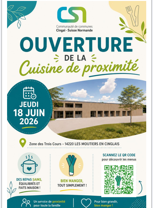 Ouverture de la cuisine de proximité le 18 juin