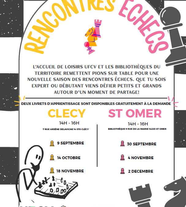 Jeux d’échecs en bibliothèque : ça redémarre !