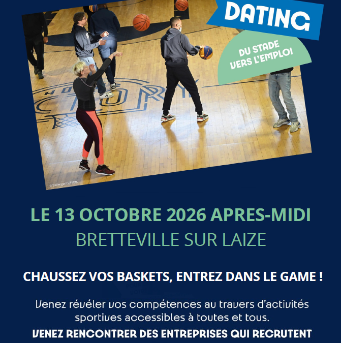 Évènement « Du Stade vers l’Emploi » le mardi 13 octobre de 13h à 17h au gymnase à Bretteville-sur-Laize