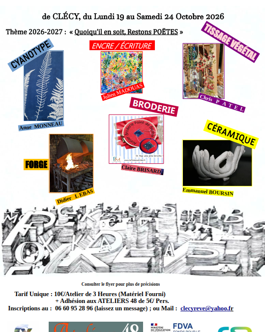 Ateliers de Pratiques Artistiques à Clécy