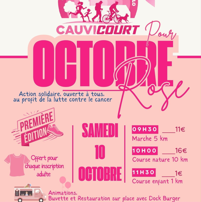 Course et marche solidaires à Cauvicourt le samedi 10 octobre 2026
