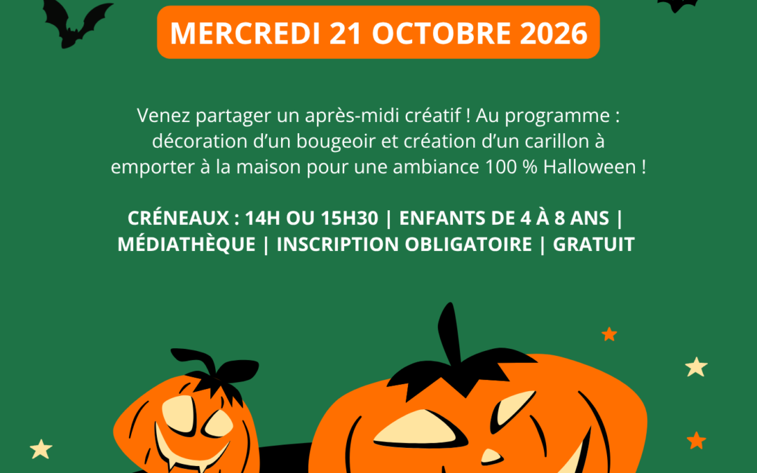 Ateliers créatifs d’Halloween le mercredi 21 octobre à Bretteville-sur-Laize